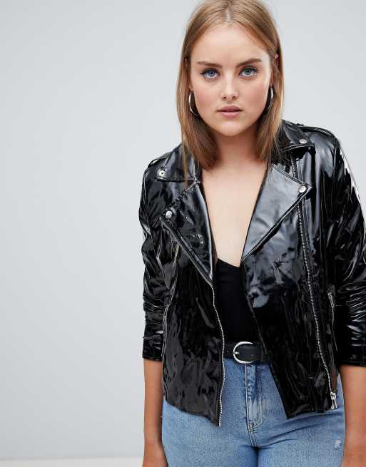 Boohoo Vinyl Biker Jacket | ASOS