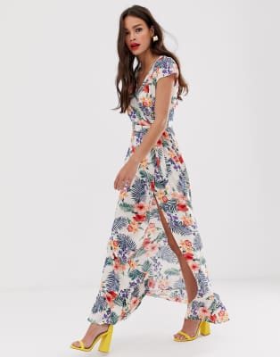 boohoo white wrap dress