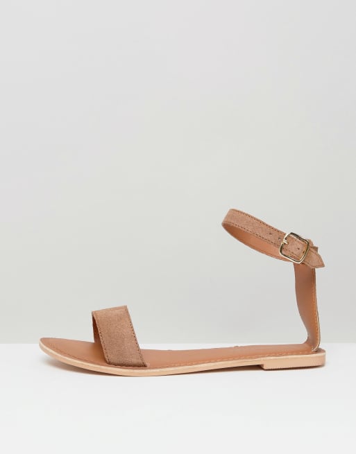 boohoo – Zamszowe sandały z paskiem za kostką, 2 z 4