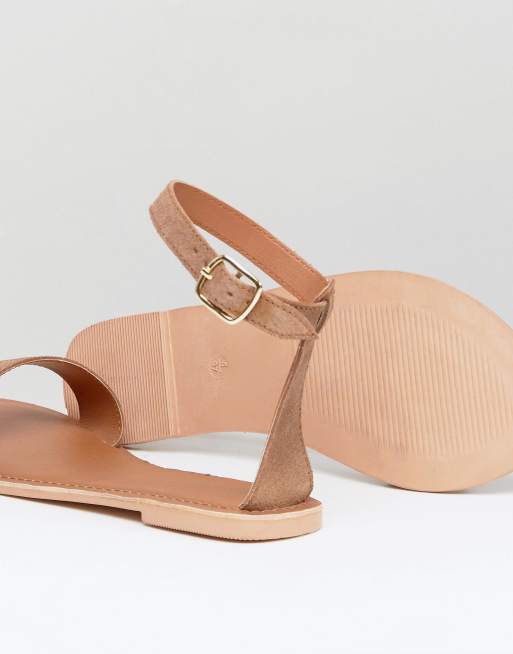 boohoo – Zamszowe sandały z paskiem za kostką, 4 z 4