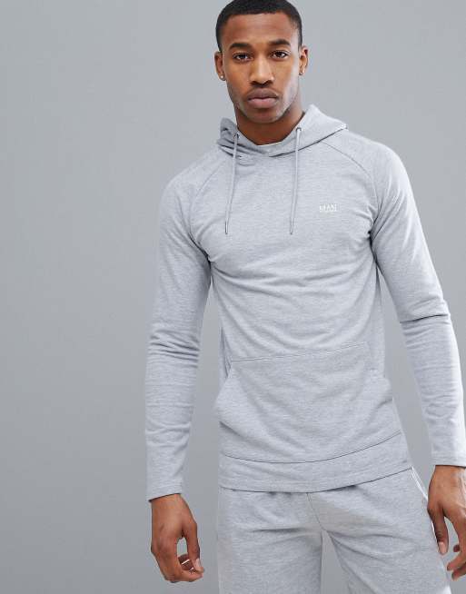 Boohooman on sale grey hoodie