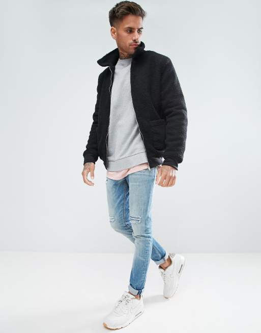 Boohoo man clearance bomber jacket