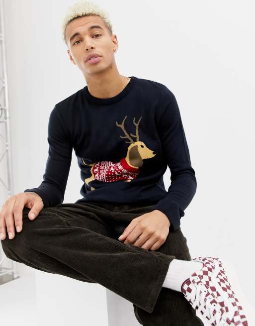 Boohooman christmas jumper hotsell