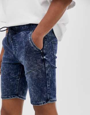 drawstring denim shorts