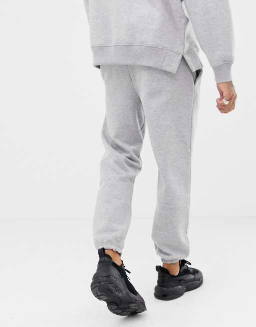 Boohooman grey joggers hot sale