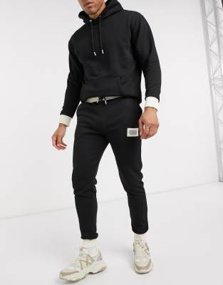 all over man print hooded tracksuit