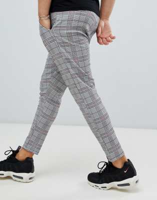 smart checked joggers