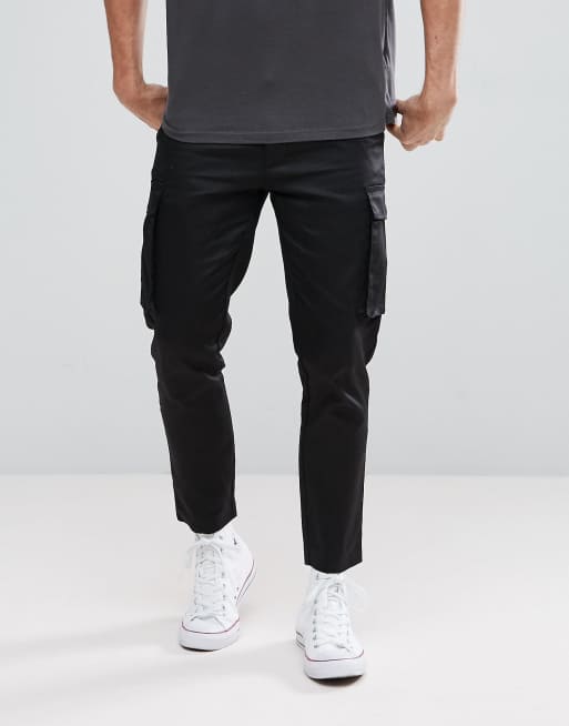 Tall Relaxed Fit Twill Cargo Pants, boohooMAN USA