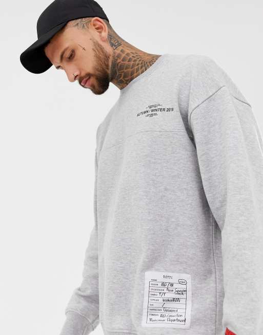 Boohooman sweatshirt hotsell