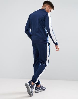 boohooman navy joggers