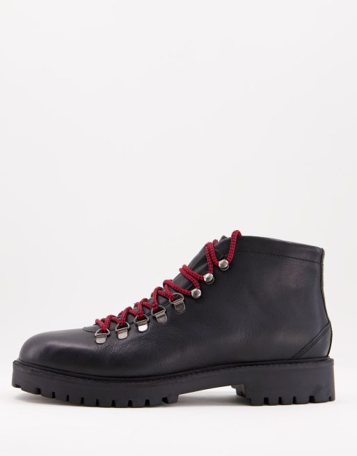 Borceguíes de corte bajo en cuero negro Sean de Walk London