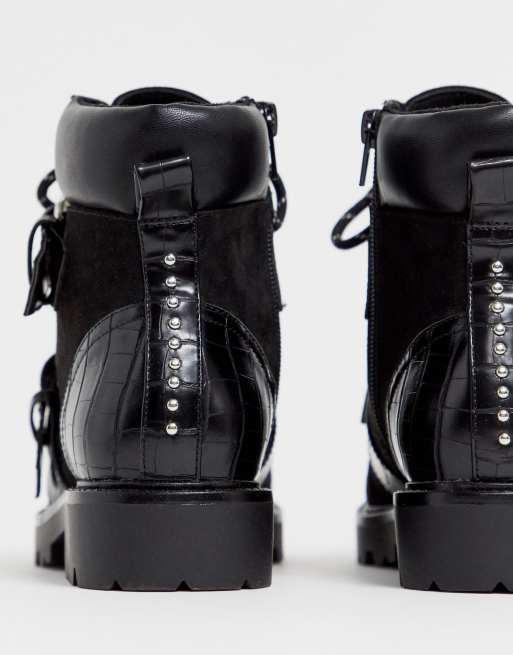 Borceguíes en negro Avenue de ASOS DESIGN Wide Fit, 4 de 4