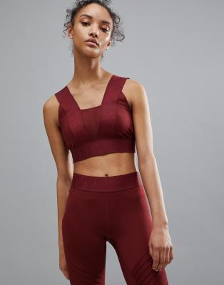 фото Бордовый бюстгальтер с фирменной лентой ivy park active-красный