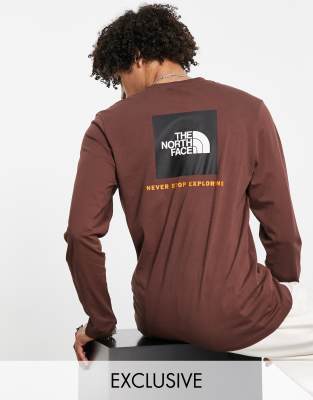 фото Бордовый лонгслив the north face redbox – эксклюзивно для asos-красный