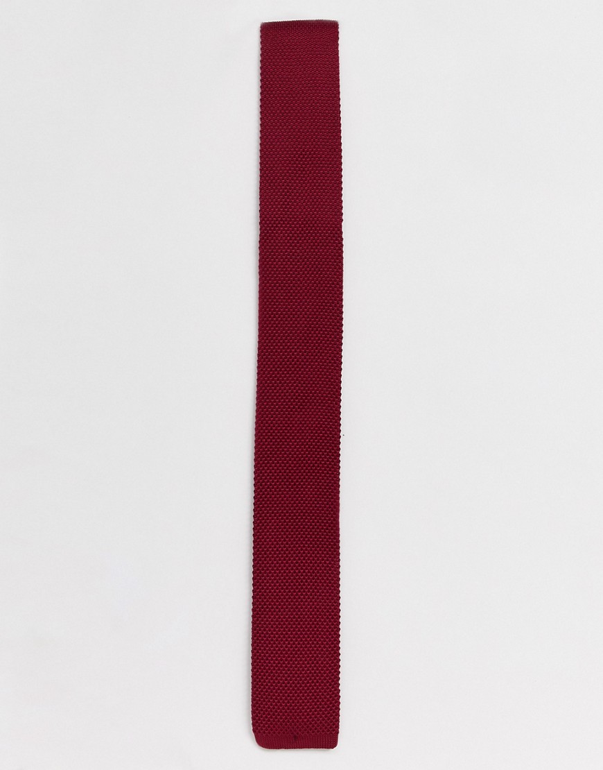 фото Бордовый трикотажный галстук twisted tailor-красный
