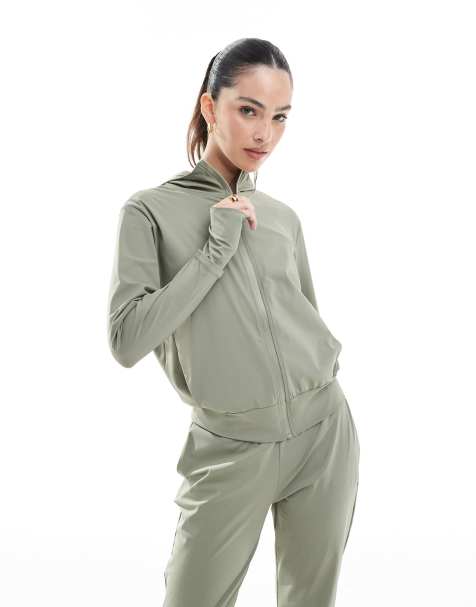 Born Living Yoga - Airla - Veste de sport légère à capuche - Vert camouflage - view 1