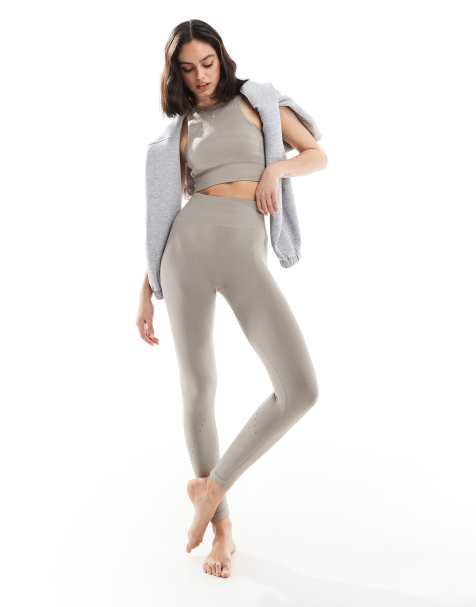 Born Living Yoga - Alana - Leggings senza cuciture color fungo - view 1
