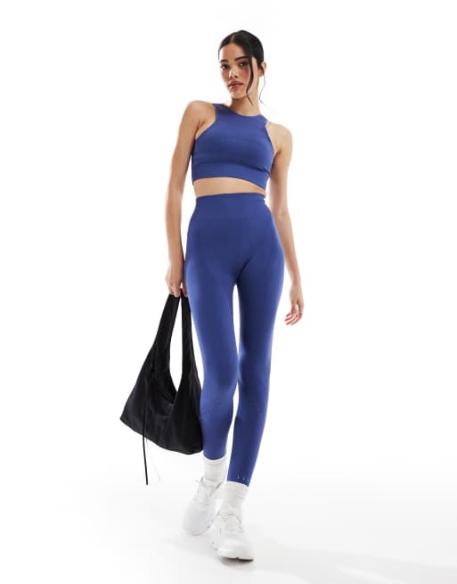 Born Living Yoga - Alana - Naadloze legging in 'future blue'