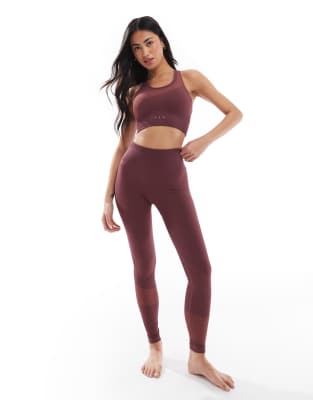 Born Living Yoga - Alla - Nahtlose Leggings aus Rote Beete