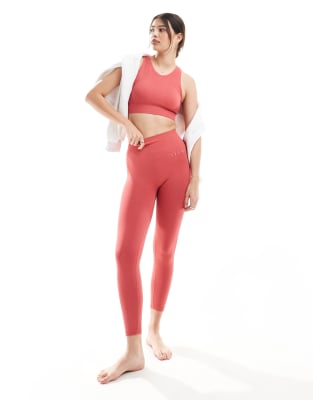 Born Living Yoga - Amal - Nahtlose Leggings in Rot