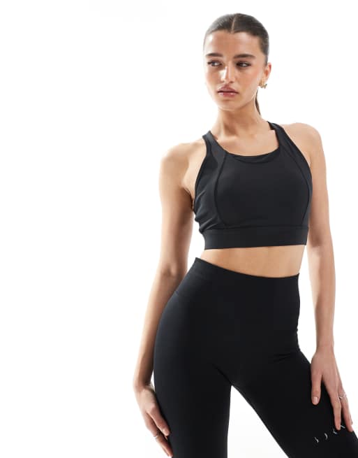 Born Living Yoga - Bikila - Reggiseno sportivo nero a supporto elevato