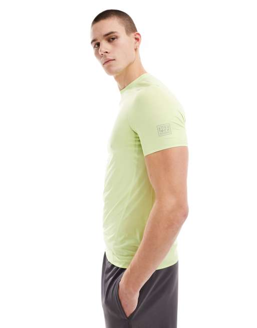 Born Living Yoga - Chad - T-shirt met reflecterende details in limoengroen