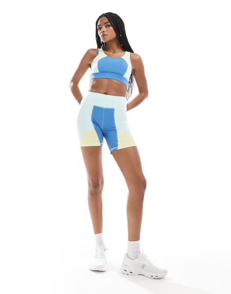 Born Living Yoga - Darana - Short - Bleu céruléen/vague/jaune vert - view 1
