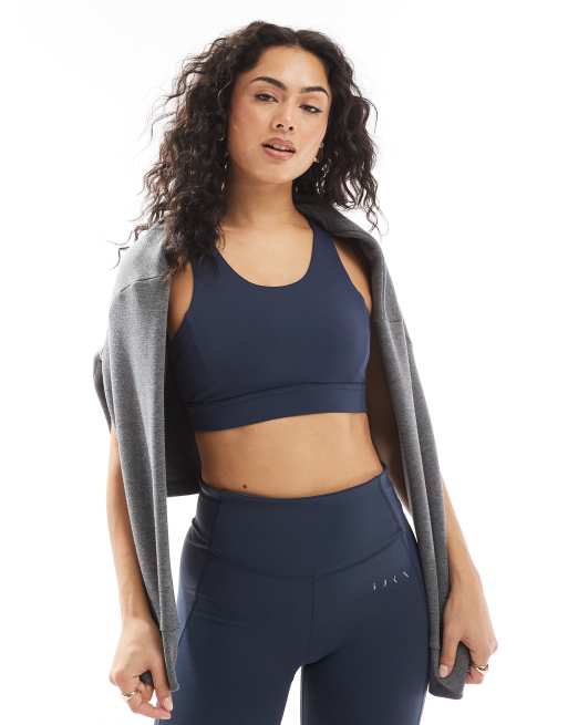 Born Living Yoga - Denise - Reggiseno sportivo blu marinaio a supporto elevato