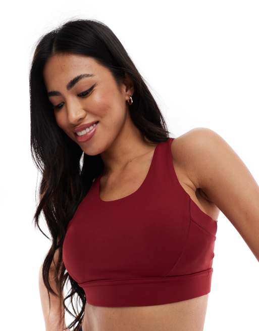 Born Living Yoga - Denise - Reggiseno sportivo color ribes a sostegno elevato