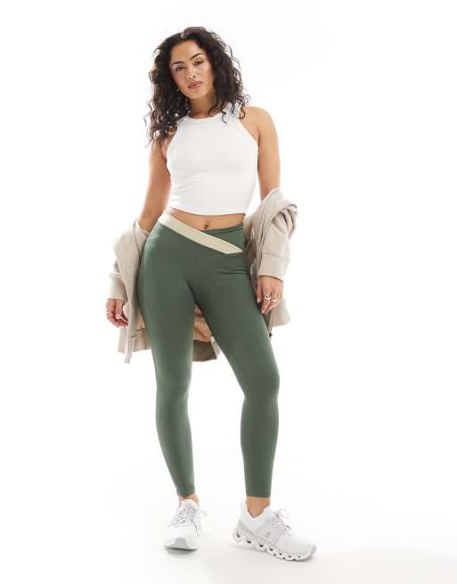 Born Living Yoga - Duo - Leggings colore hunter/pietra