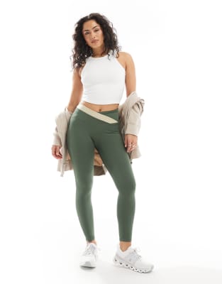 Born Living Yoga - Duo - Leggings in Hunter/Stone-Bunt