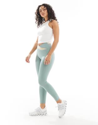 Born Living Yoga - Duo - Leggings in Jadegrau/Stein-Bunt