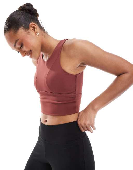 Born Living Yoga - Elin - Reggiseno sportivo color caoba a sostegno elevato