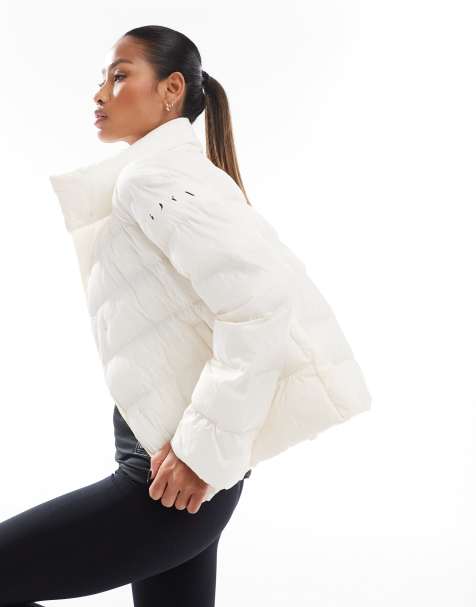 Born Living Yoga – Hack – Veganfreundliche Winterjacke in Wollweiß - view 1