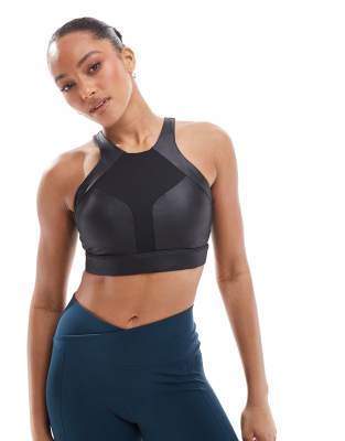 Thumbnail - Born Living Yoga - Luana - Sport-BH in Schwarz mit hoher Stützfunktion