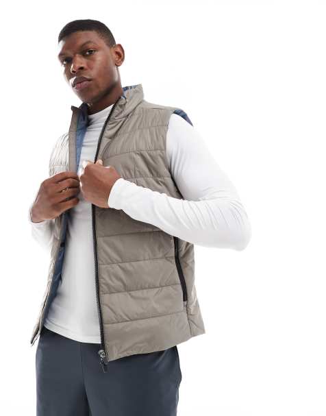 Born Living Yoga - Maine - Omkeerbare sport bodywarmer in bruin en blauw - view 1