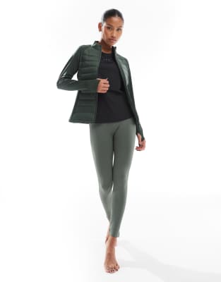 Born Living Yoga - Oriel - Nahtlose Leggings in der Farbe Hunter-Grün