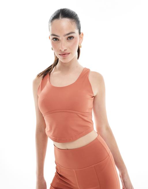 Born Living Yoga - Sayani - Reggiseno sportivo color marsala con imbottitura rimovibile