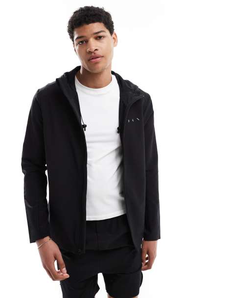 Born Living Yoga – Sittang – Kapuzen-Windjacke in Schwarz - view 1