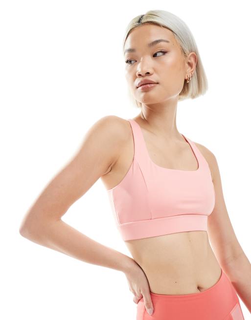 Born Living Yoga - Vindi - Sport bh met uitneembare vulling in koraal en roze