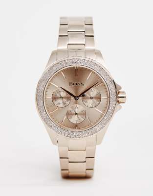 boss watch rose gold