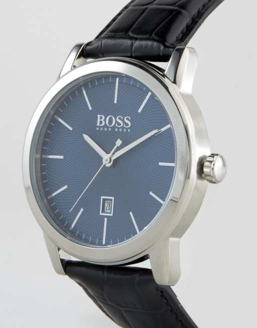 BOSS 1513400 classic leather watch in black