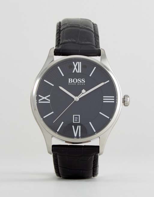 Hugo boss governor clearance watch black