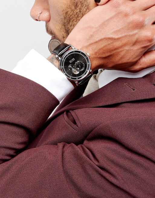BOSS - 1513504 Signature - Montre en cuir - Noir, 3 de 4