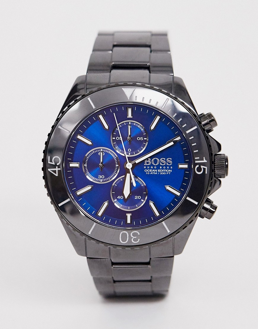 BOSS - 1513743 Ocean Edition - Orologio cronografo con bracciale-Nero