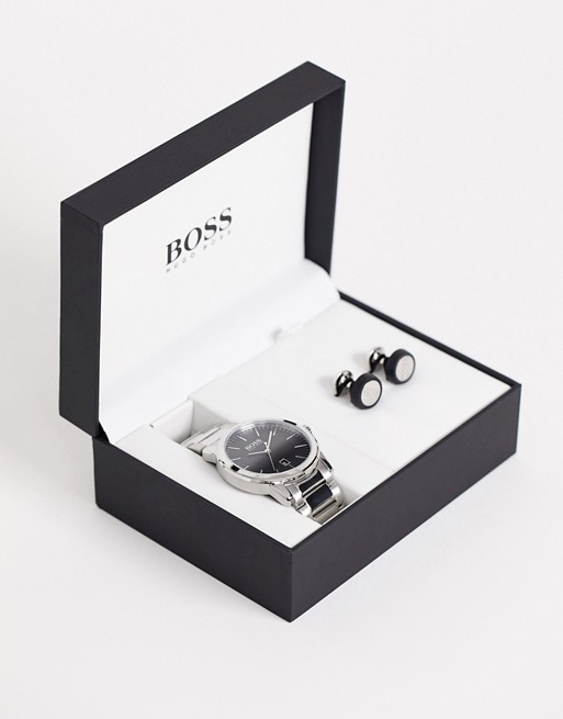 BOSS 1570091 Classic watch and cufflinks gift set