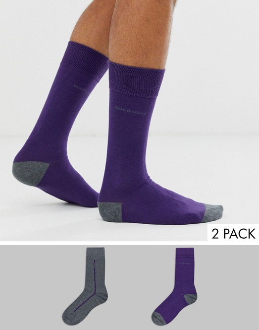 BOSS 2 pack Logo Stripe socks