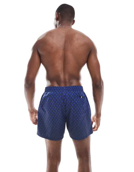 BOSS all over print swim shorts in blue (part of a set), 4 of 4