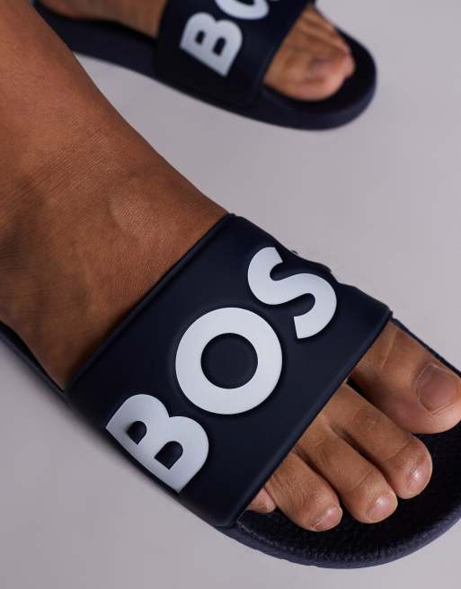 BOSS – Aryeh – Marinblå tofflor, 4 av 4