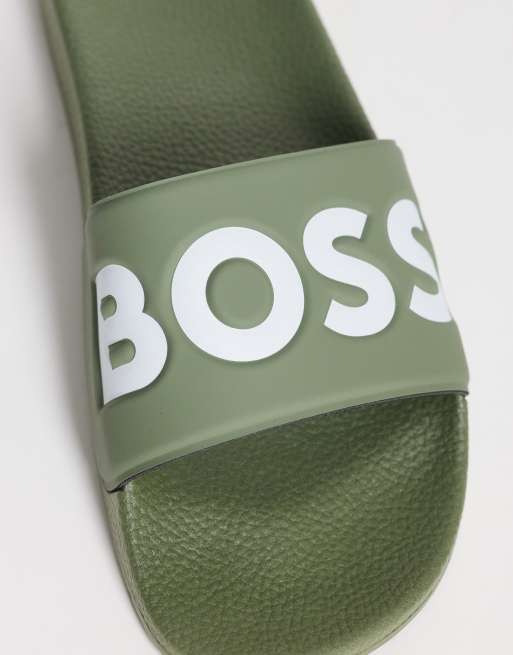 Boss Aryeh Sliders in khaki, 4 of 4
